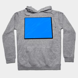 Bright Blue Wyoming Outline Hoodie